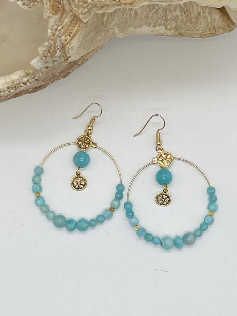 Boucles d'oreilles Amazonite