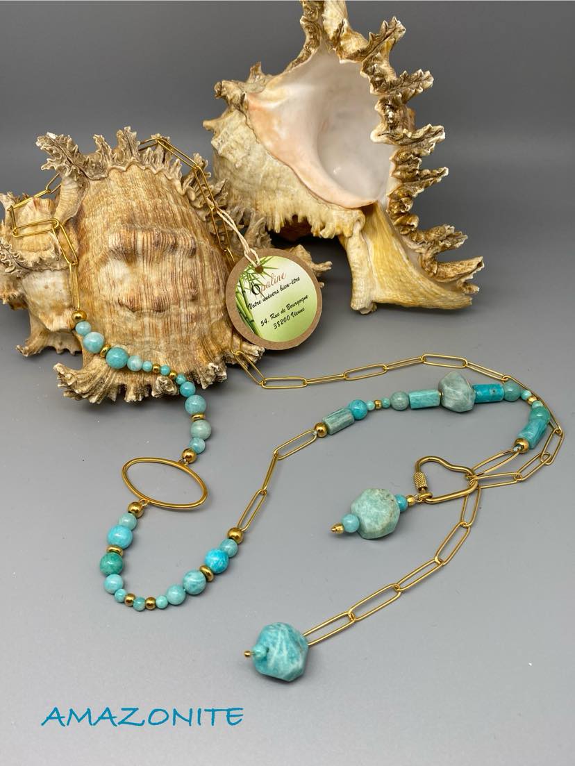 Sautoir Amazonite