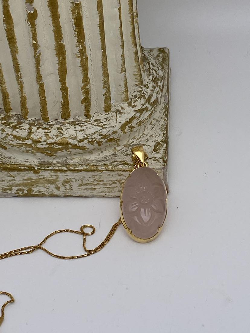 Pendentif Quartz Rose