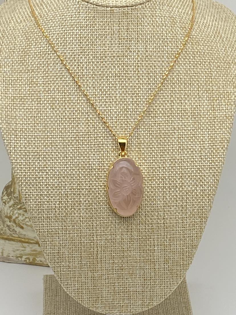 Pendentif Quartz Rose