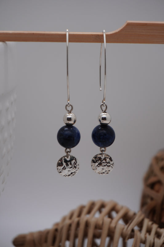 Boucles d'oreilles Sodalite