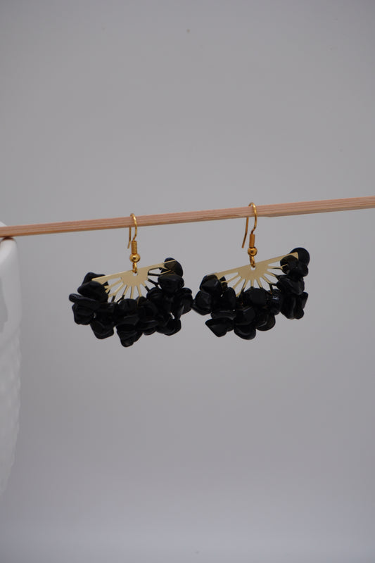 Boucles d'oreilles Améthyste / Tourmaline
