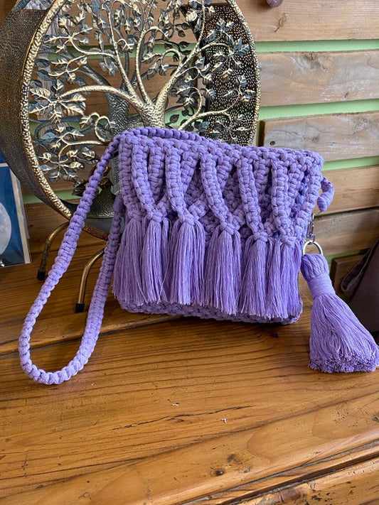 Sac à bandoulière en macramé